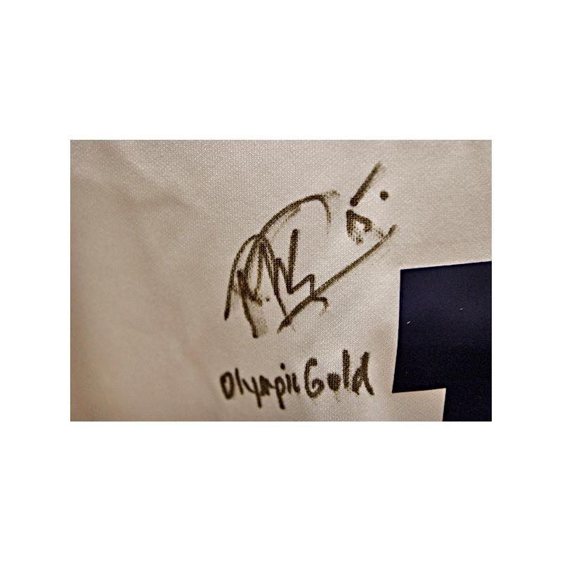 Megan Rapinoe Autographed & Inscribed "Olympic Gold" USA Soccer Jersey with Gold 2019 FIFA World Cup Champions Patch (Size L)