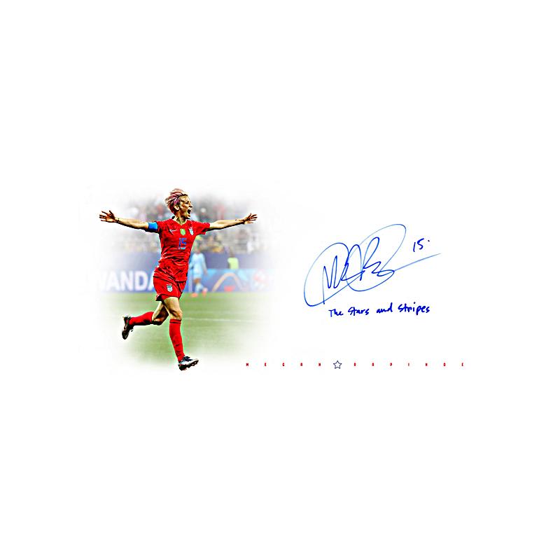 Megan Rapinoe USWNT Autographed & Insc "The Stars and The Stripes" Big Sig 10x20 Photo (CX Auth)