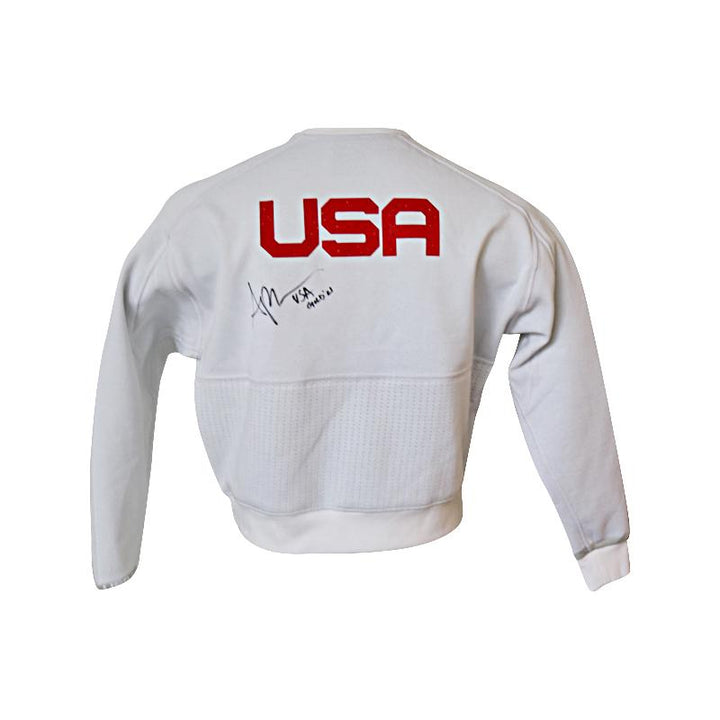 April Ross Team USA Autographed & Inscr. "USA Gold '21" Nike Official Media Suit (Top Size L and Bottom Size L)