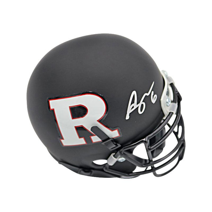 Mohamed Sanu Rutgers University Autographed Rutgers Mini-Helmet