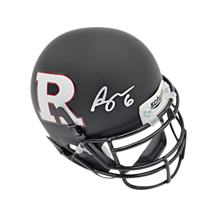 Mohamed Sanu Rutgers University Autographed Rutgers Mini-Helmet