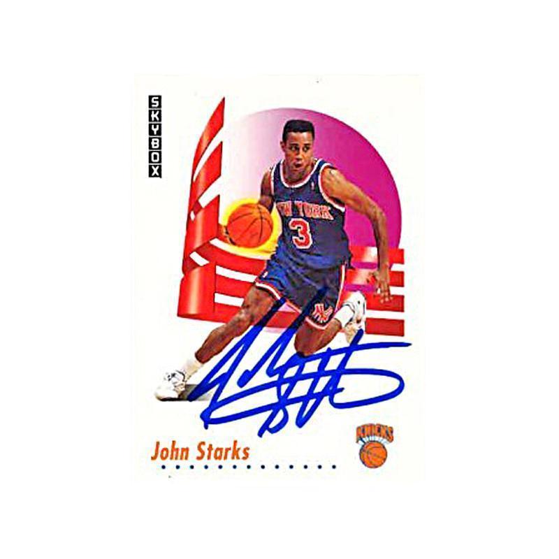 John Starks Autographed 1991 Skybox Rookie Card