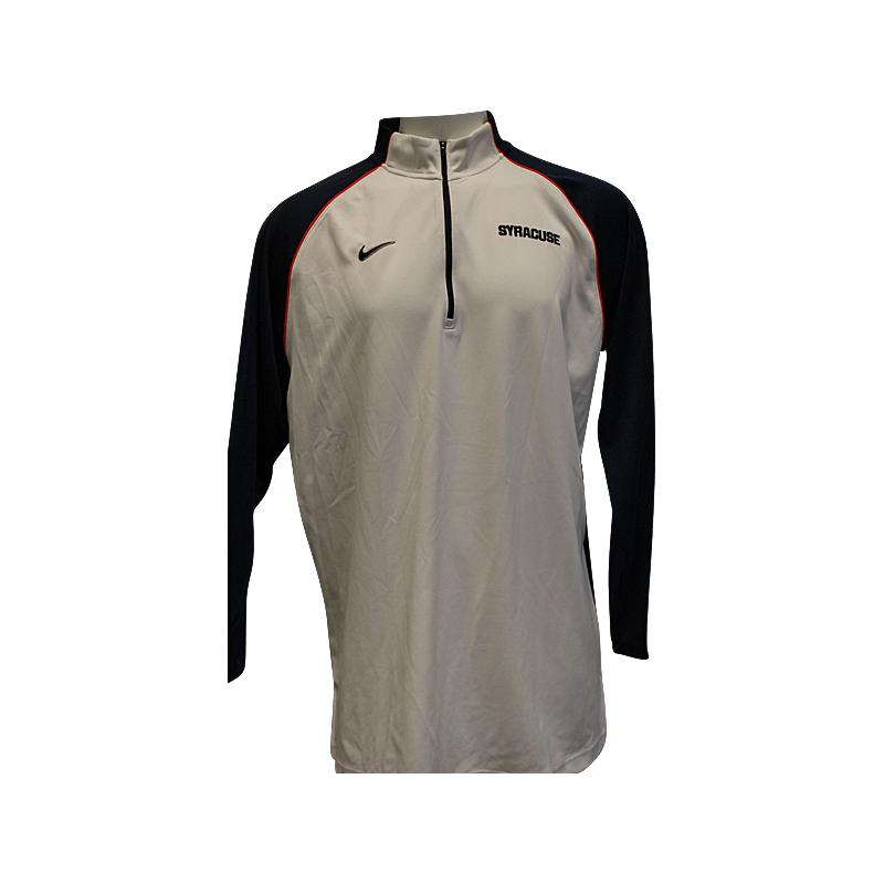 Syracuse University Team Issued White/Blue Warm Up Jacket (Size L)