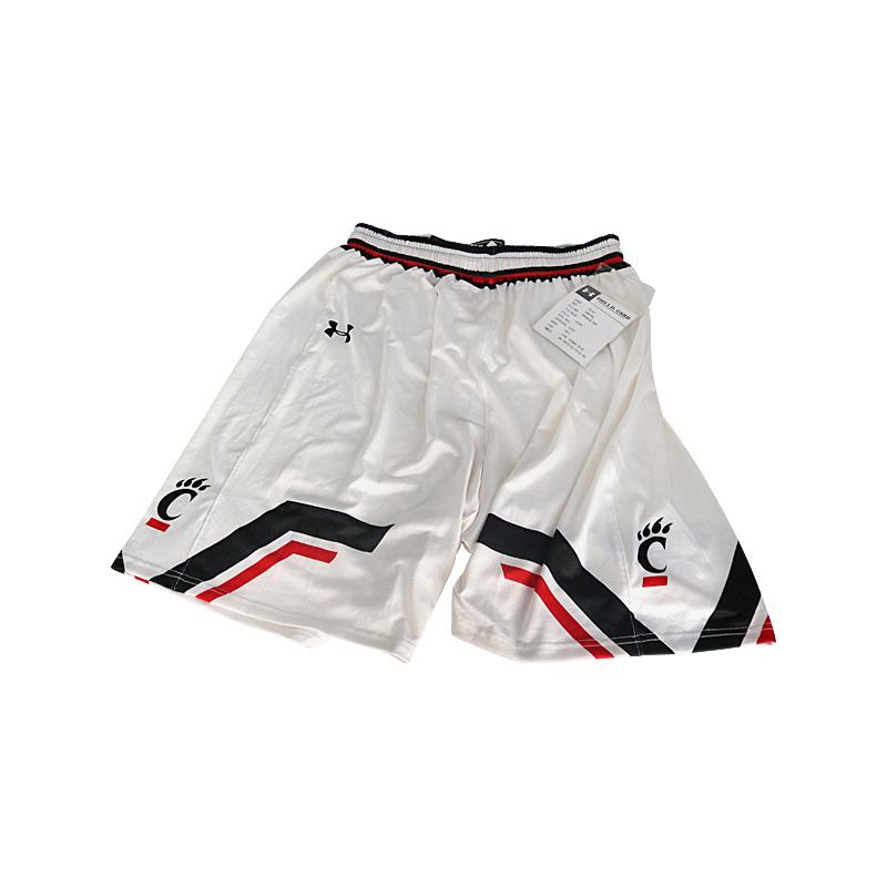 Authentic 2016 Cincinnati Bearcats Game Team Issued White Shorts (L) Large Sample