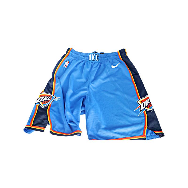 Oklahoma City Thunder Swingman Light Blue Nike Shorts (38) Large