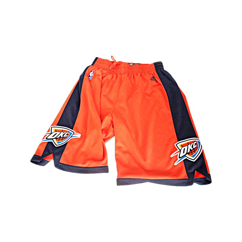 Oklahoma City Thunder Authentic Swingman Orange Adidas Shorts (M)