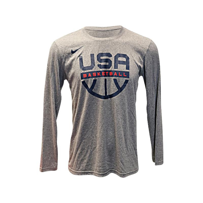 Breanna Stewart Seattle Storm Team Issued Team USA Grey Long Sleeve Shirt Size L