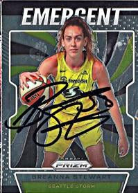 Breanna Stewart Seattle Storm Autographed Prizm Emergent Card
