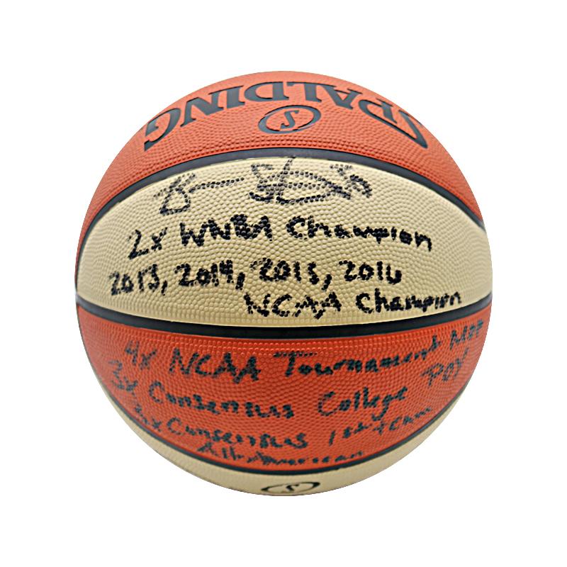 Breanna Stewart Seattle Storm and UConn Autographed & Inscribed Career Stat Basketball (CX Auth)