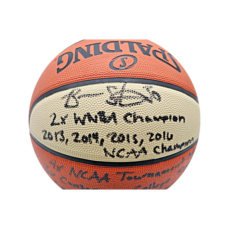 Breanna Stewart Seattle Storm and UConn Autographed & Inscribed Career Stat Basketball (CX Auth)