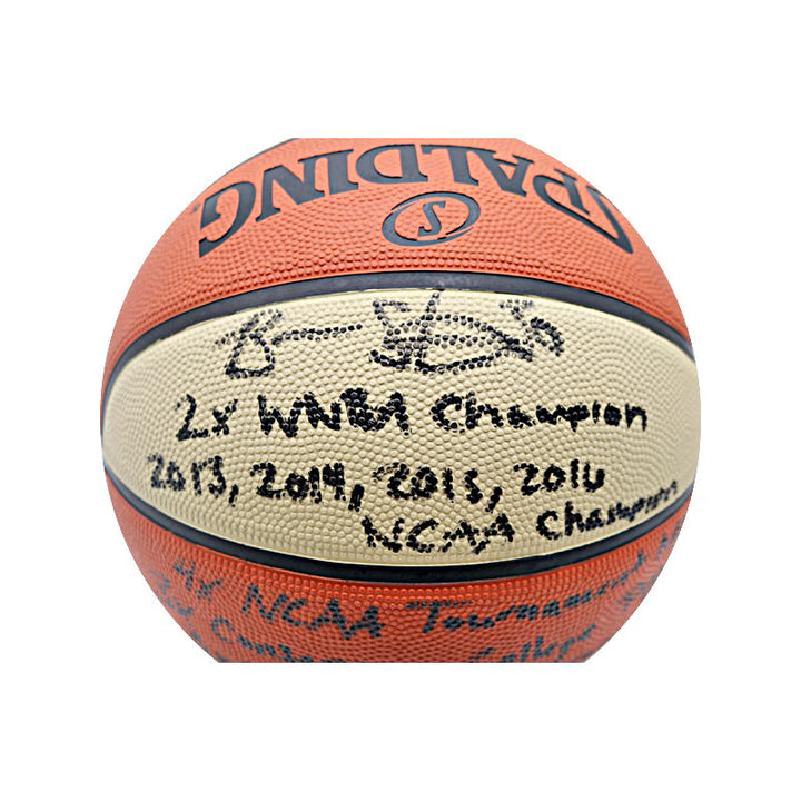 Breanna Stewart Seattle Storm and UConn Autographed & Inscribed Career Stat Basketball (CX Auth)