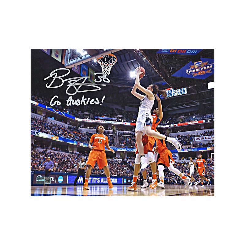 Breanna Stewart Autographed & Inscribed Go Huskies Uconn VS Syracuse 8x10 Photo (CX Auth)