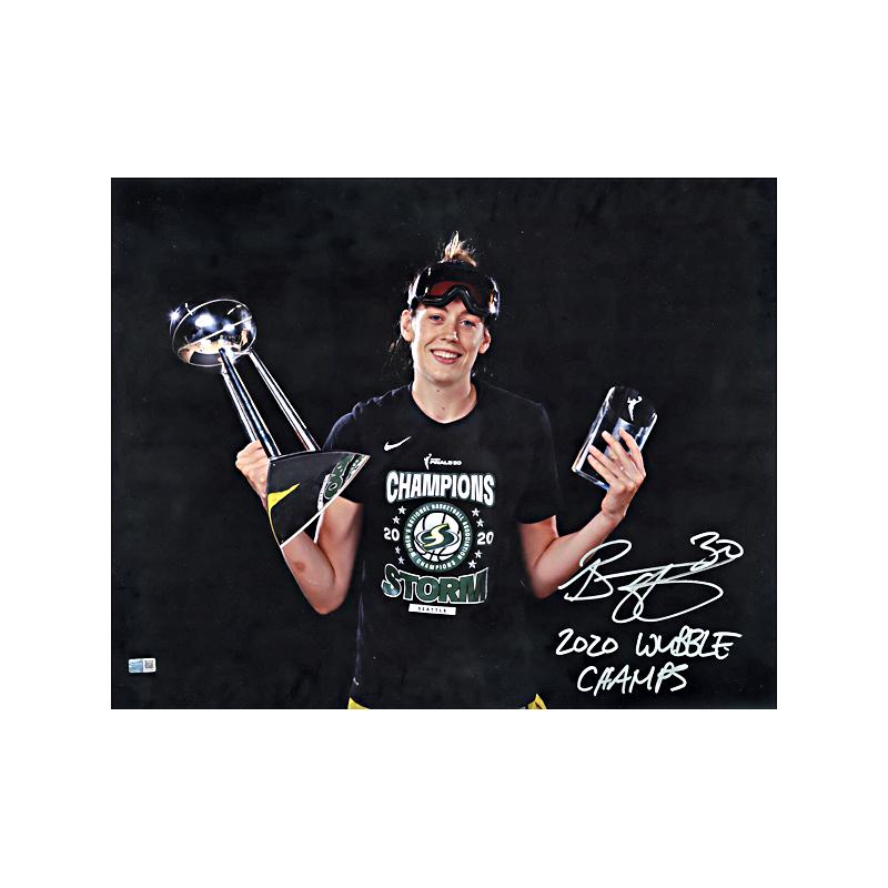 Breanna Stewart Seattle Storm Autographed & Inscribed 2020 Wubble Champs 16x20 Spotlight Photo (CX Auth)