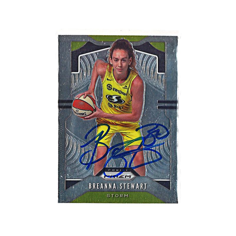 Breanna Stewart Seattle Storm Autographed 2020 Panini Prizm Base Trading Card (CX Auth)