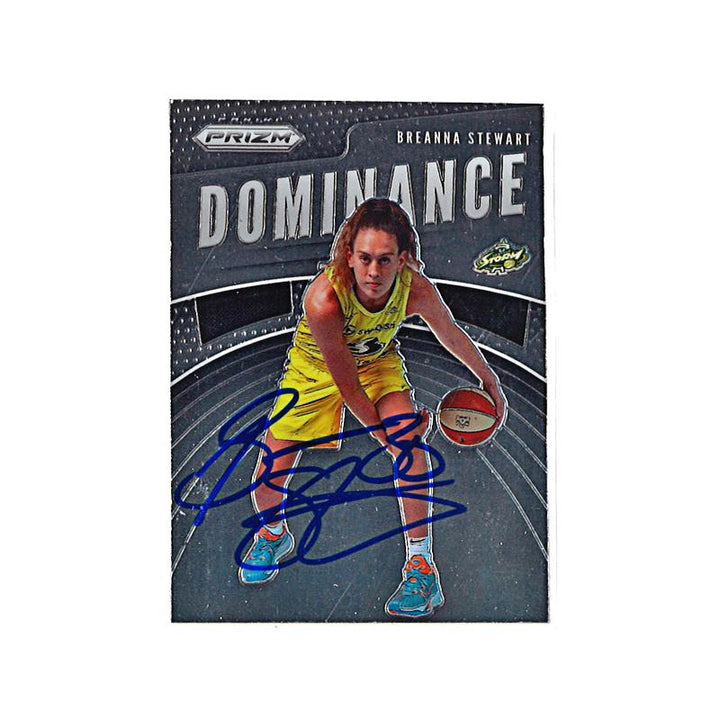 Breanna Stewart Autographed 2020 Panini Prizm Dominance Trading Card  (CX Auth)