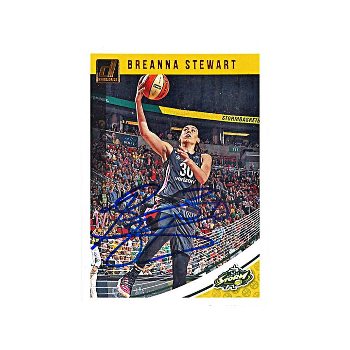 Breanna Stewart Seattle Storm Autographed 2019 Panini Donruss Trading Card  (CX Auth)