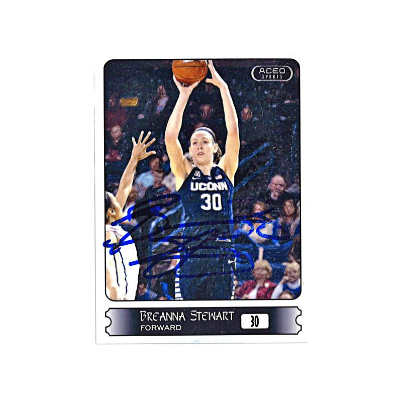 Breanna Stewart Autographed 2015 ACEO Sports Trading Card  (CX Auth)