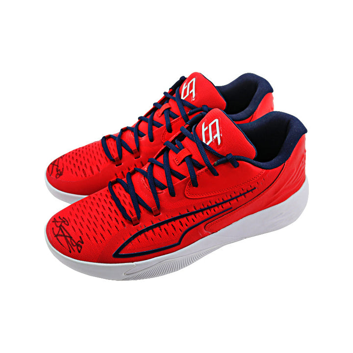Breanna Stewart New York Liberty Autographed 2020 (2021) Olympics Worn Pair of Size 12 Puma Athlete Sample Red Sneakers 