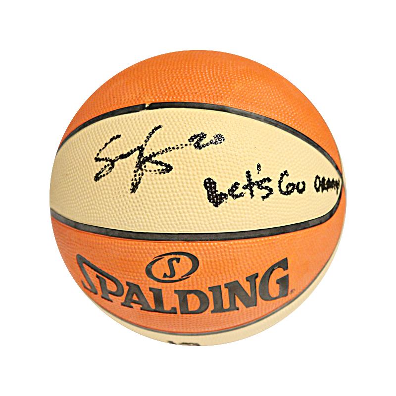 Brittney Sykes Los Angeles Sparks Autograph WNBA Game Ball Series, Insc. " Let's Go Orange"