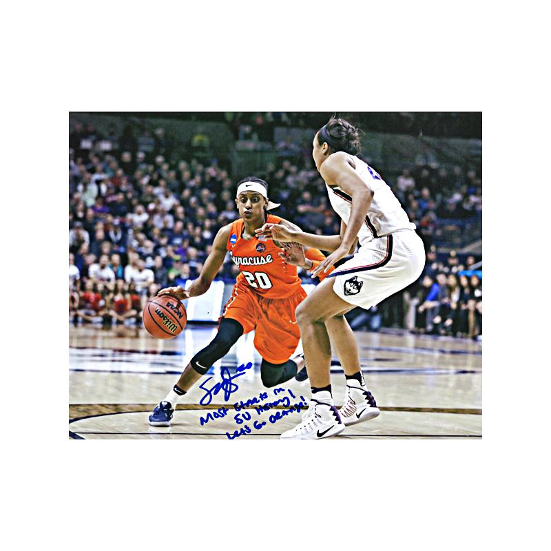 Brittney Sykes Syracuse Autograph 8x10 Photo, Insc. " Most Starts In SU History + Let's Go Orange!"