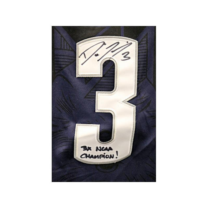 Diana Taurasi UCONN Autographed and Insc. "3x NCAA Champion!" Jersey