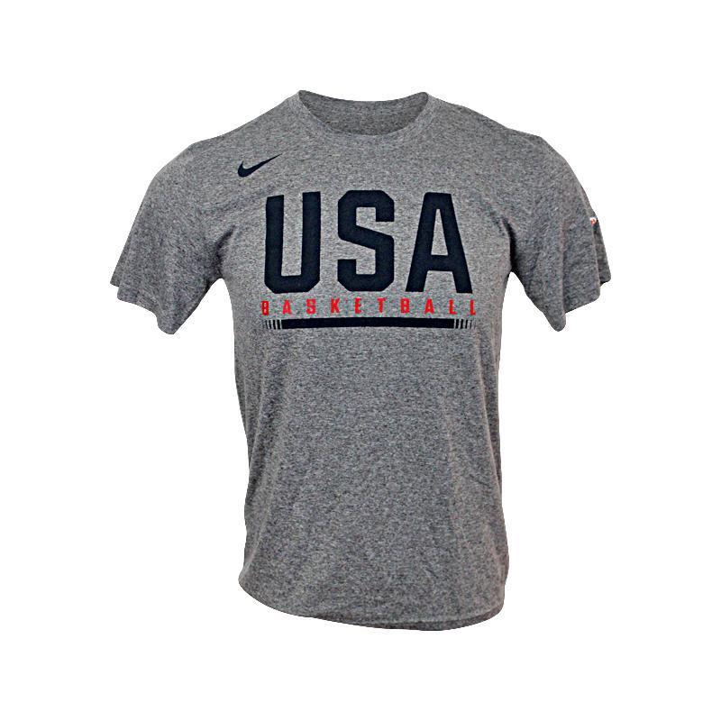 Diana Taurasi Team USA Used Grey USA Basketball T-Shirt (Size M)