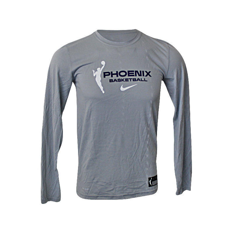 Diana Taurasi Phoenix Mercury Team Issued Nike Grey Long Sleeve Shirt (S)