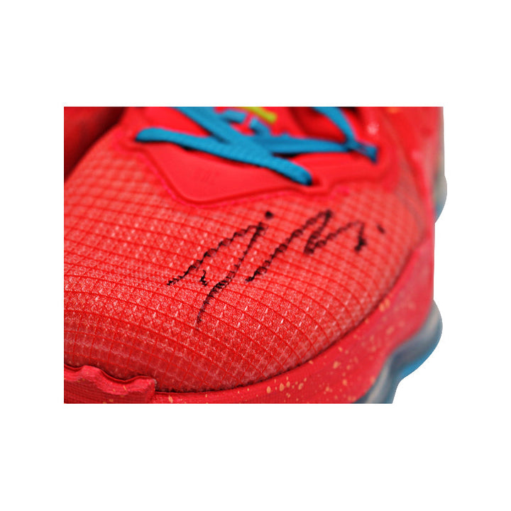 Diana Taurasi Phoenix Mercury Autographed 7/4/2022 Game Worn Pair of Nike Red/Blue Lebron 19 Sneakers (Taurasi LOA)