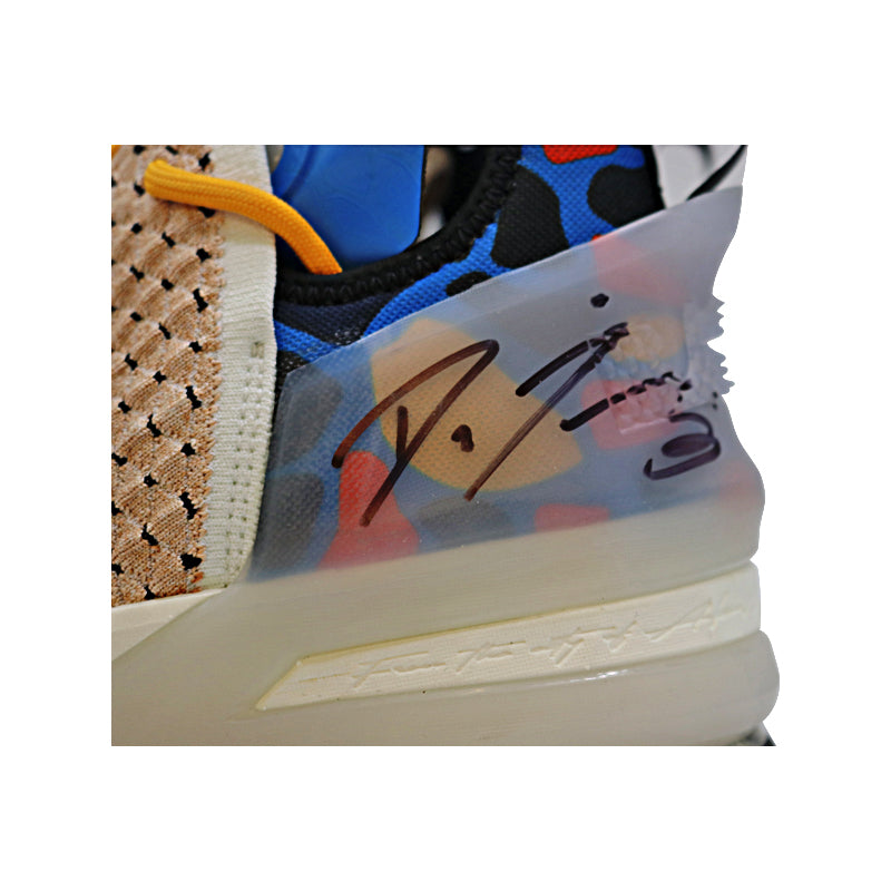 Diana Taurasi Phoenix Mercury Autographed 2021 Season Game Issued Pair of Nike Peach/White Lebron 18 Sneakers (Taurasi LOA)