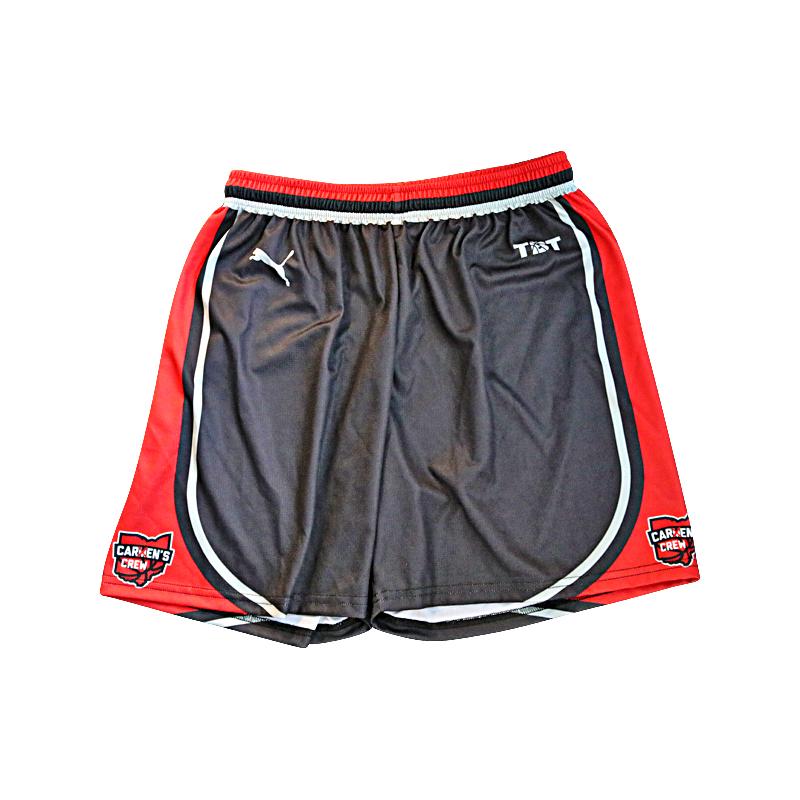 Carmen's Crew TBT 2021 Team Issued Black/Grey/Red Shorts (Size L)
