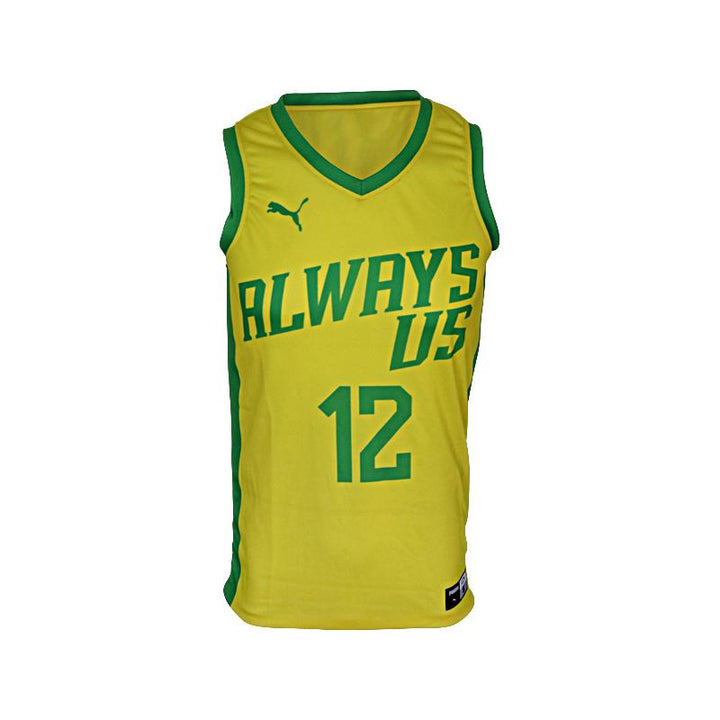 Always Us TBT Team Issued Yellow/Green #12 Porter Jersey (Size S)