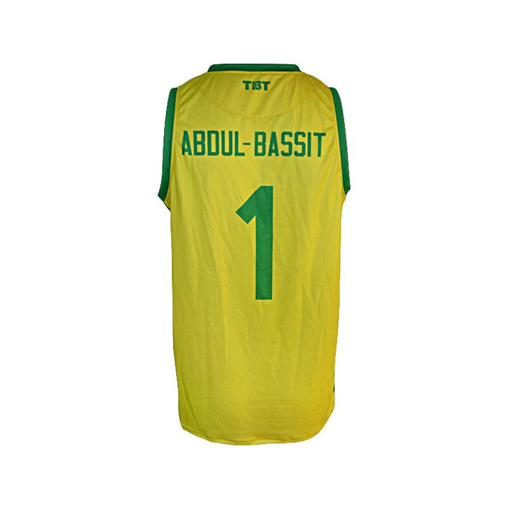 Always Us TBT Team Issued Yellow/Green #1 Abdul-Bassit Jersey (Size L)