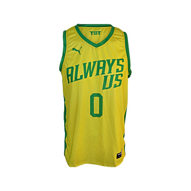 Always Us TBT Team Issued Yellow/Green #0 Benjamin Jersey (Size L)