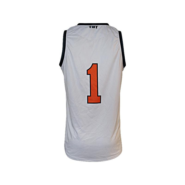 House of 'Paign TBT Team Issued White/Navy/Orange #1 Jersey (Size L)