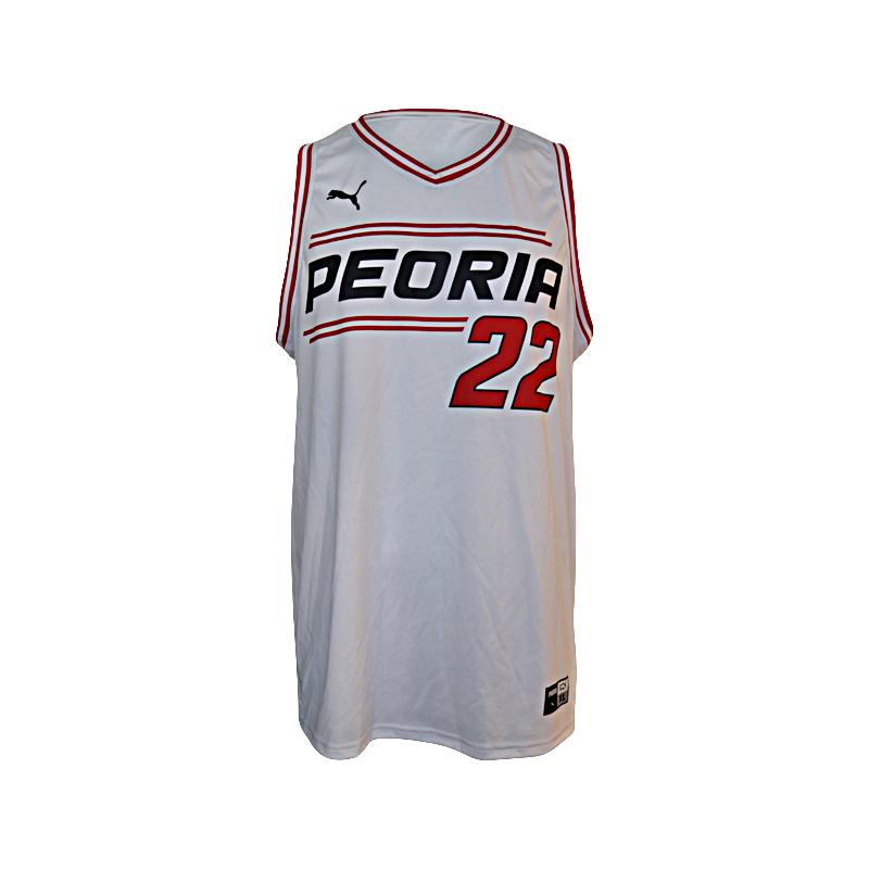 Peoria Allstars TBT Team Issued White/Red/Black #22 Jersey (Size XL)