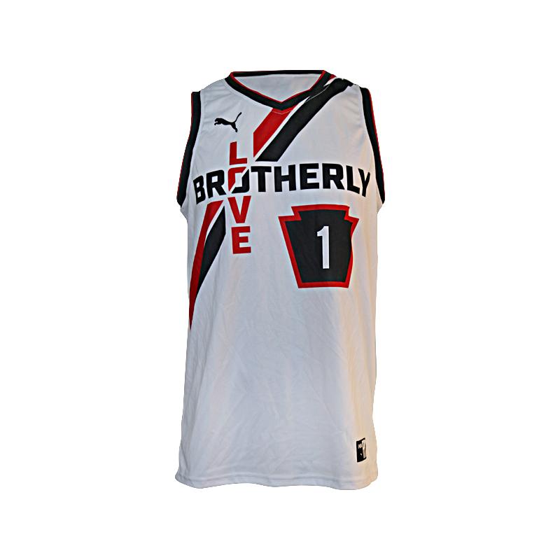 Brotherly Love TBT Team Issued White/Red/Black #1 Newbill (Size L)