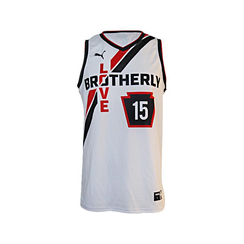 Brotherly Love TBT Team Issued White/Red/Black #15 Inge (Size L)