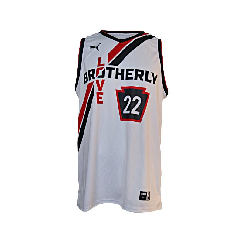 Brotherly Love TBT Team Issued White/Red/Black #22 Wright (Size XL)
