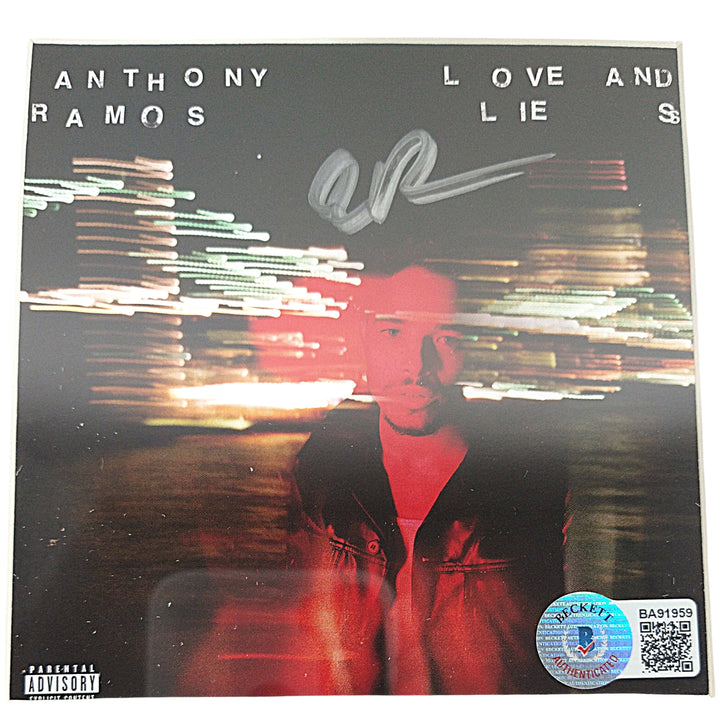 Anthony Ramos Autographed Framed Love and Lies CD Cover Beckett BAS Signed Hamilton In The Heights