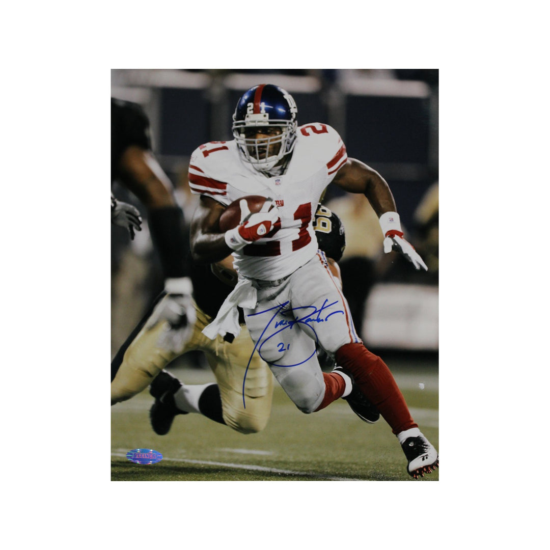 Tiki Barber New York Giants vs. New Orleans Saints Autographed 8x10 Photograph (Steiner Hologram Only)