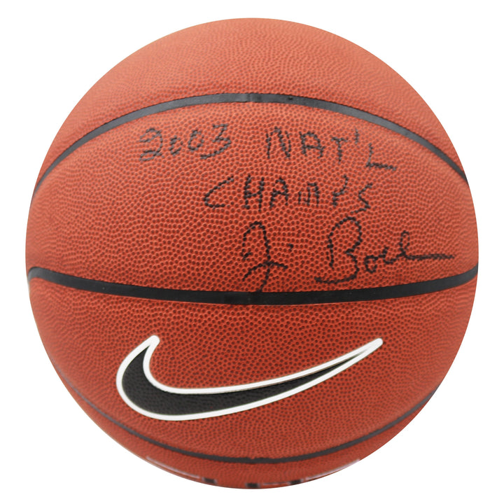 Jim Boeheim Syracuse University Autographed and Inscribed "03 Natl Champs" Nike Elite Basketball (CX Auth)