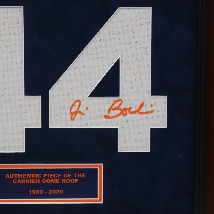 Jim Boeheim Autographed Syracuse University Large Framed #44 Collage with Authentic Carrier Dome Roof and SU Logos with Coach Boeheim Autograph (CX Auth)
