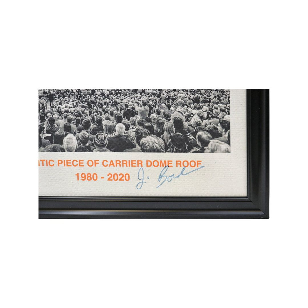 Jim Boeheim Syracuse University Autographed and Framed 16x19 Basketball Game Embellishment on Carrier Dome Roof (CX Auth)