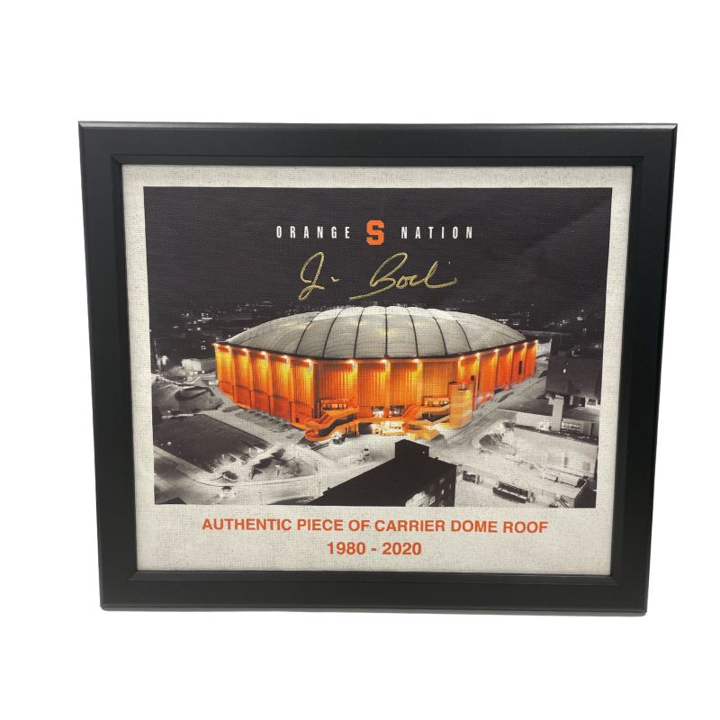 Syracuse University Jim Boeheim Autographed Framed "Orange Nation" 16x19 Carrier Dome Roof Wall Art (CX Auth)