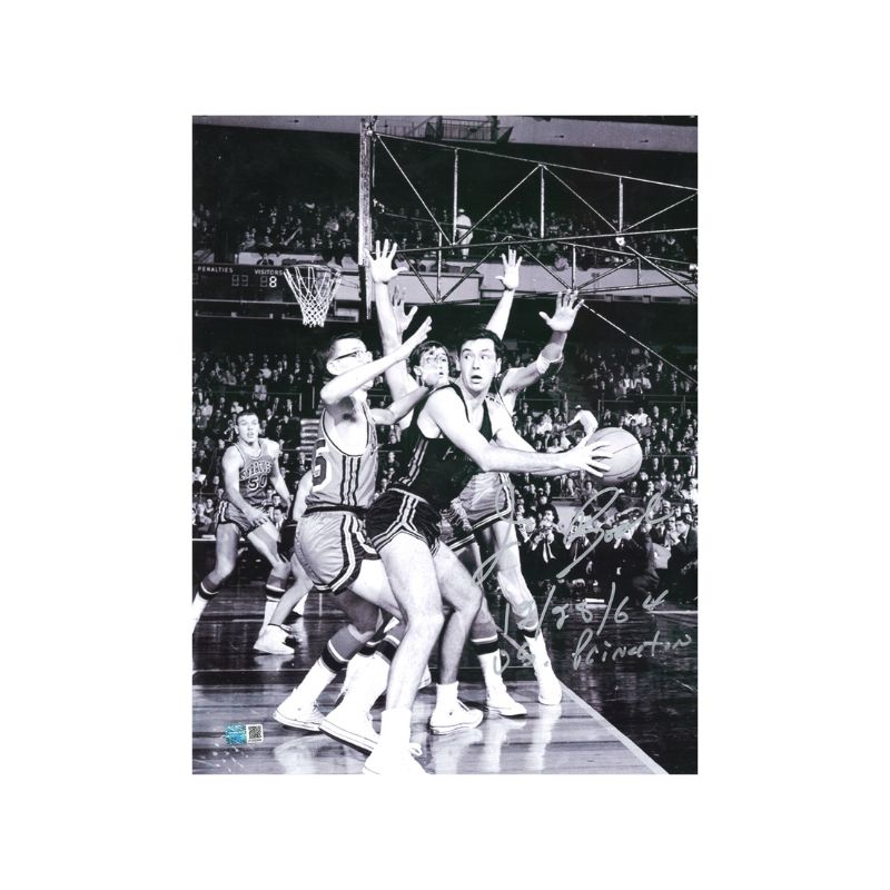 Jim Boeheim Syracuse University Autographed & Inscribed 11x14 Photograph of 1964 Game vs. Princeton and Bill Bradley (CX Auth)