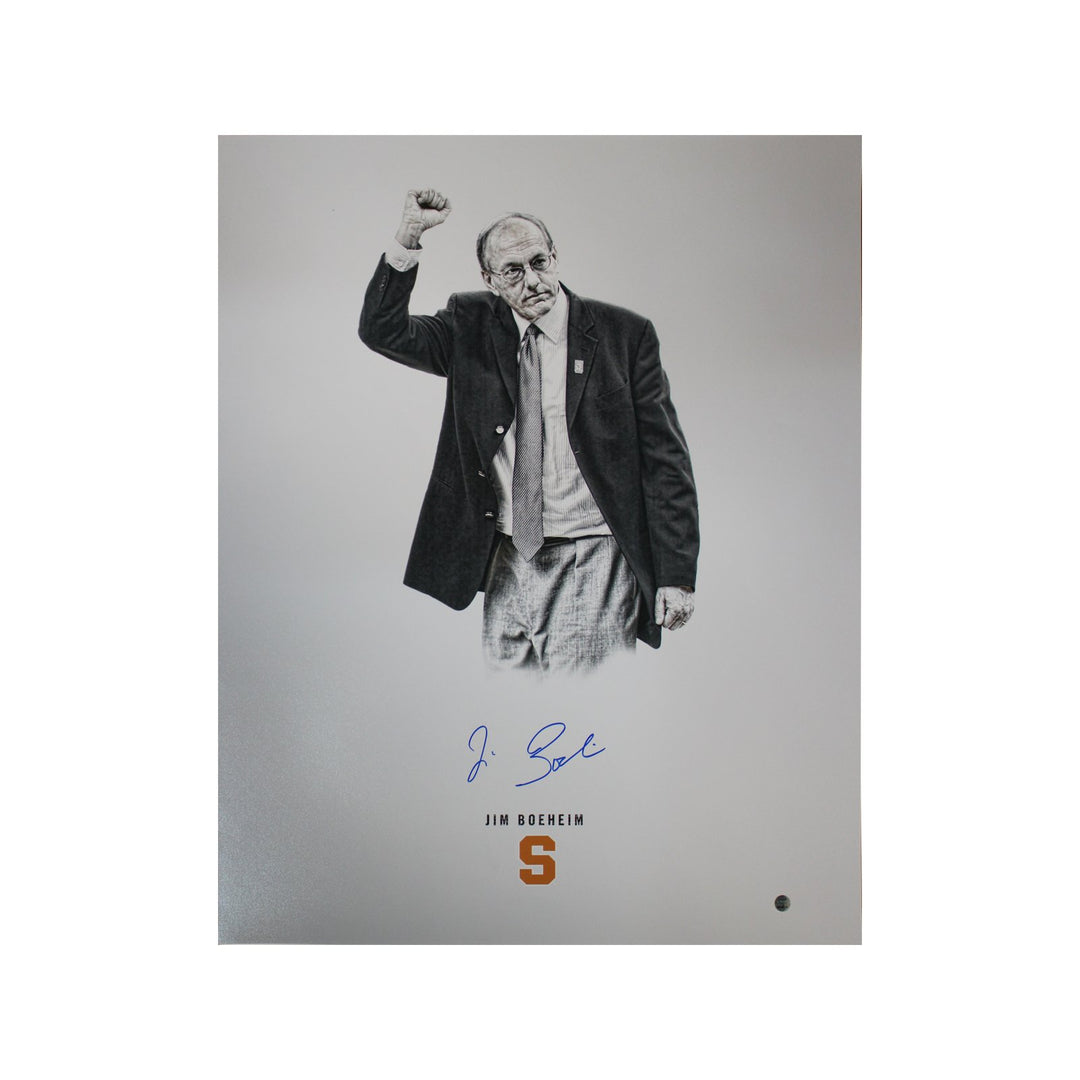 Jim Boeheim Syracuse University Autographed Fist Pump 16x20 Photo (Steiner Hologram Only)