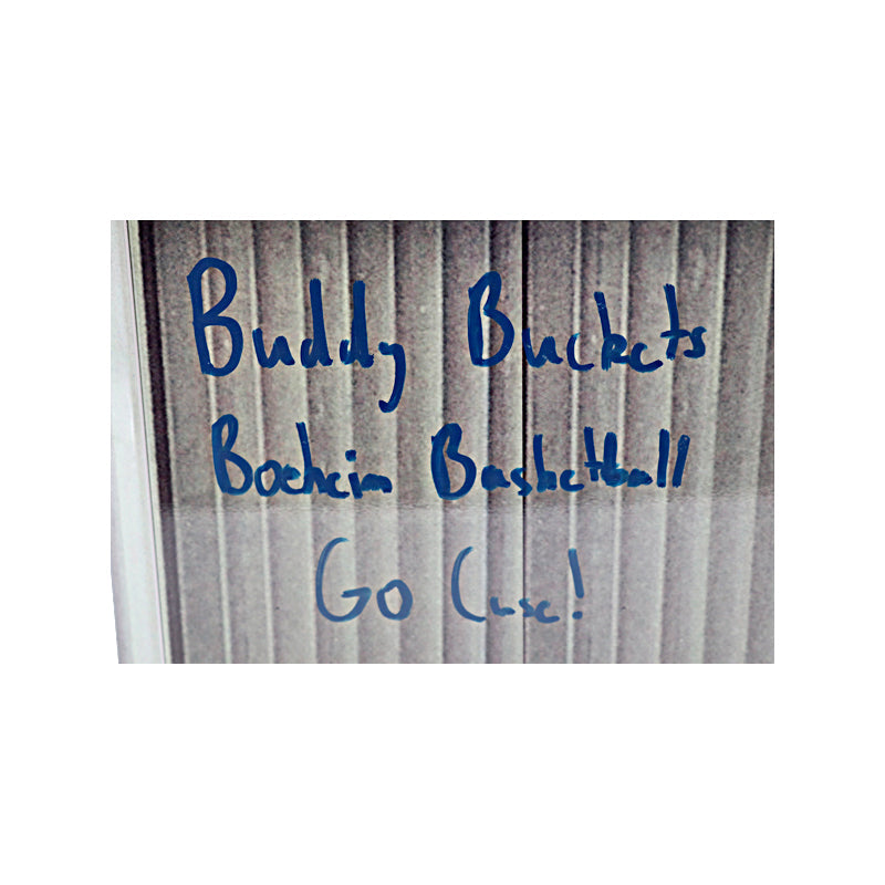 Buddy Boeheim Syracuse University Autographed and Inscribed Replica 15"x12"x10" Carrier Dome Tin -Signed in Blue (CX Auth)