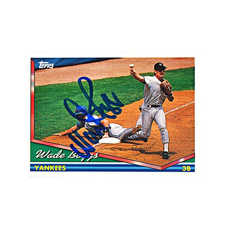 Wade Boggs New York Yankees 1994 Topps #520 Autographed Trading Card