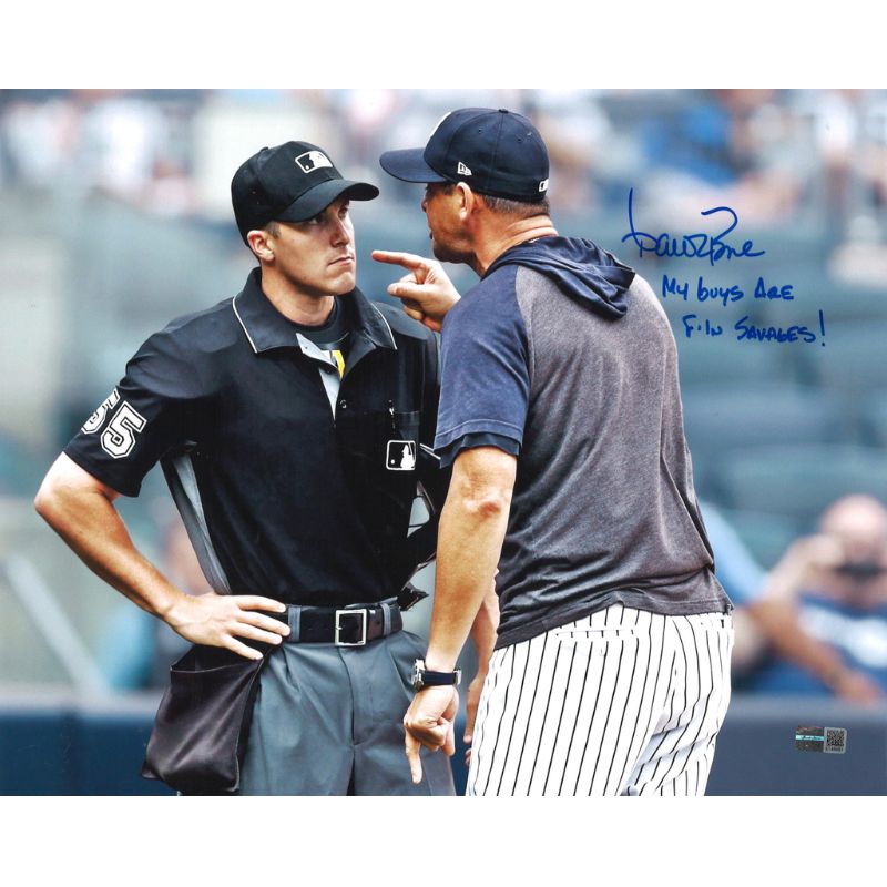 Aaron Boone New York Yankees Autographed Signed Inscribed "My Guys are F'in Savages" 11x14 Photograph (CX Auth)