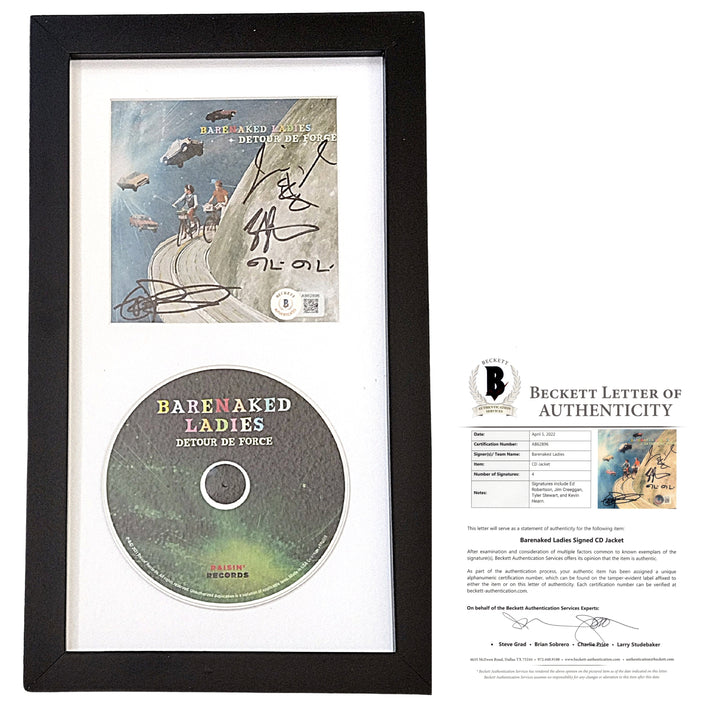 Barenaked Ladies Signed Detour De Force CD Album Frame Display Beckett Autographed